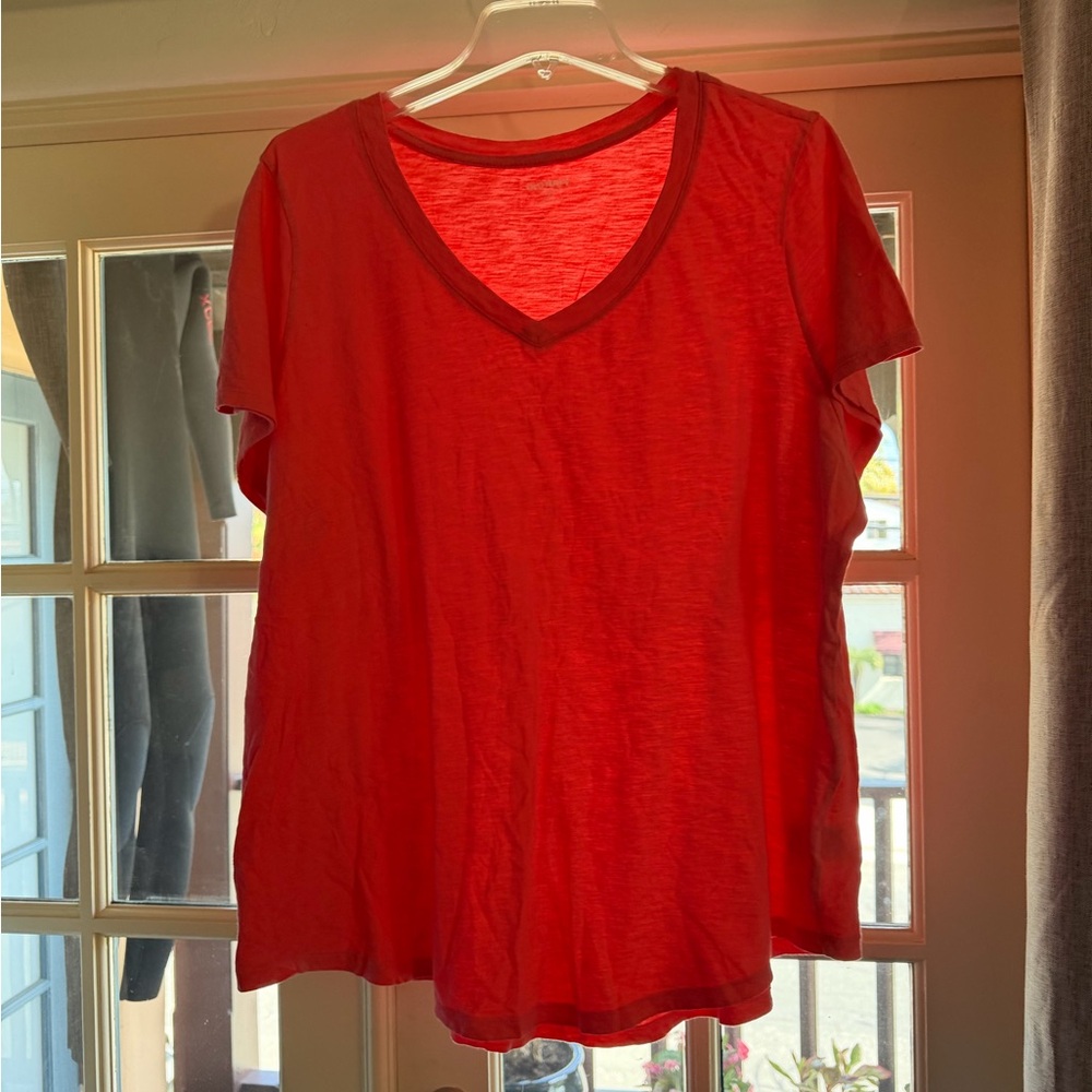 Old Navy Women's pink V-Neck Short Sleeve Tee size 2X